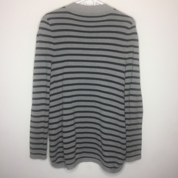 Take Out Black & Grey striped sweater Large - Picture 3 of 3